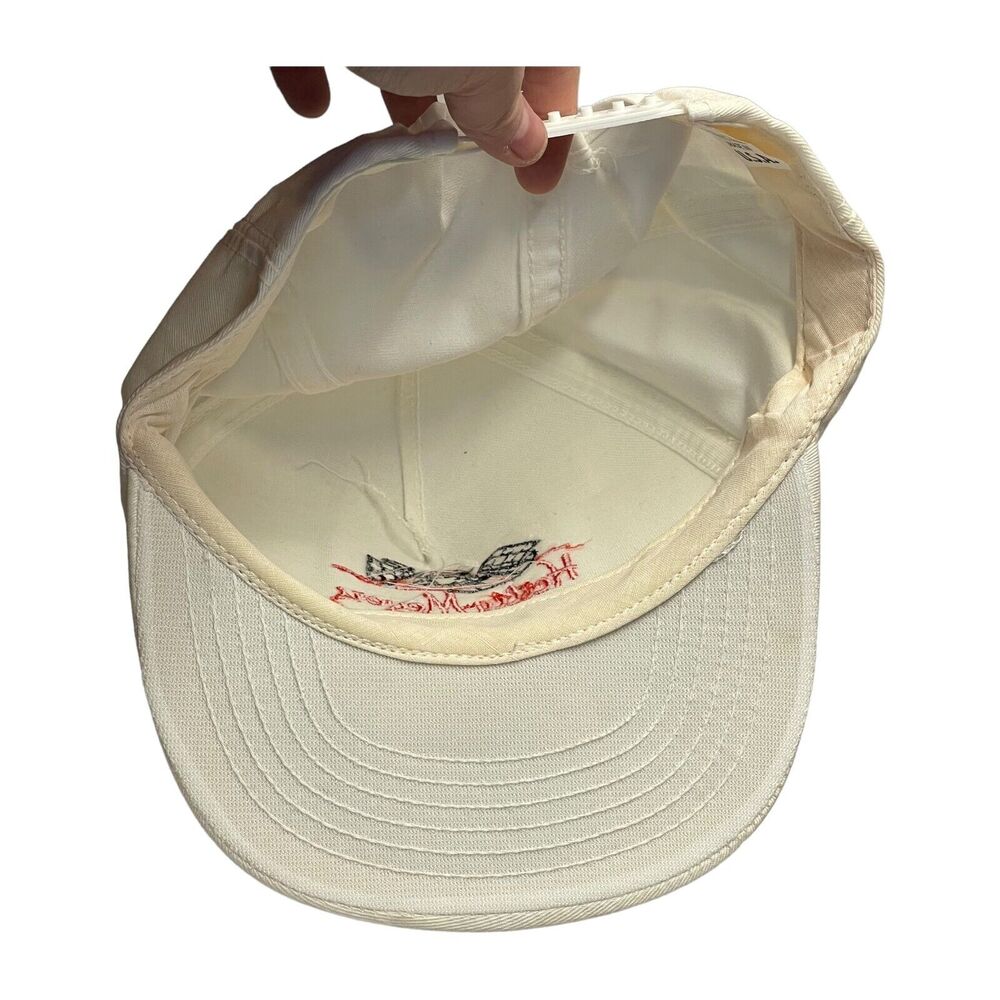 Vintage White Embroidered Made in USA Nascar Heilig Meyers Racing Snapback Cap - Picture 6 of 7